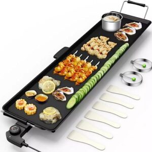 versatile electric griddle with reversible non-stick plate and temperature control, perfect for pancakes, bacon, and more