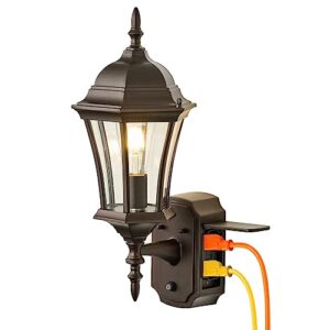 Dusk to Dawn Outdoor Lighting,Outdoor Wall Lighting,Exterior Wall Sconce Antique Beacon Wall Lamp Porch Light Fixture for Decks, Patios