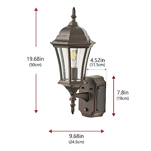 Dusk to Dawn Outdoor Lighting,Outdoor Wall Lighting,Exterior Wall Sconce Antique Beacon Wall Lamp Porch Light Fixture for Decks, Patios