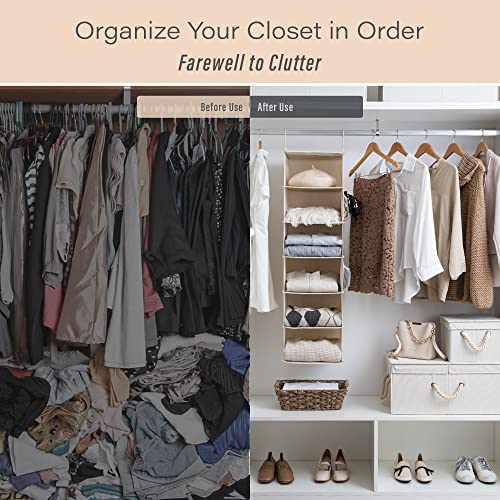 StorageWorks 3-Pack Closet Storage Bins with 6-Shelf Hanging Closet Organizer