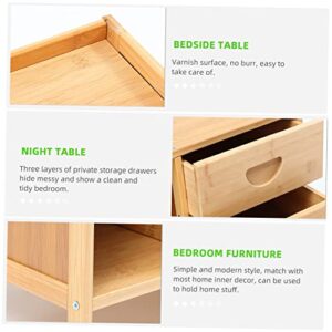 Homoyoyo 1pc Bedside Table Sofa Side Table Night Table Couch End Tables Mini Furniture Wood Decor Home Furniture Sofa Bedside Table Simple Wood Night Table Wooden Bedside Table Locker Books