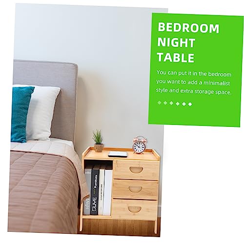 Homoyoyo 1pc Bedside Table Sofa Side Table Night Table Couch End Tables Mini Furniture Wood Decor Home Furniture Sofa Bedside Table Simple Wood Night Table Wooden Bedside Table Locker Books