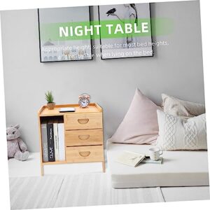 Homoyoyo 1pc Bedside Table Sofa Side Table Night Table Couch End Tables Mini Furniture Wood Decor Home Furniture Sofa Bedside Table Simple Wood Night Table Wooden Bedside Table Locker Books