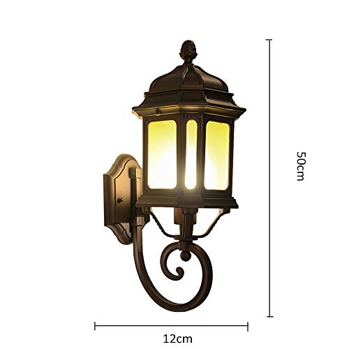 PEHUB Outside Victoria Edison E27 Aluminum Garden Wall Light Backyard External Wall Lamp Shop House Sconce Outdoor Antirust Waterproof Wall Lantern for Bar Exterior Light Fixture