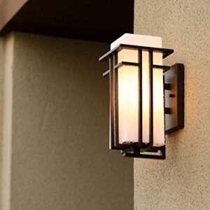 PEHUB Retro Edison light Industrial Wall Light Front Porch Dusk Lighting Fixture Artificial Wall Lamp with Clear Glass Rainproof Outdoor Villa External Decoration Wall Sconce Embedded Exterior Light F