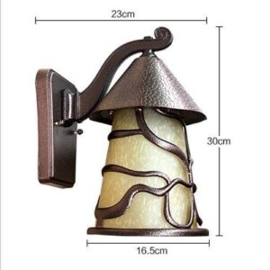 PEHUB European Retro Outdoor Wall Hanging Lamp Lovely Mushroom Shaped Wall Lamp IP65 Waterproof for House Deck Patio Porch Wall Light Industry Outdoor Wall Sconce Exterior Light Fixture