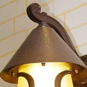 PEHUB European Retro Outdoor Wall Hanging Lamp Lovely Mushroom Shaped Wall Lamp IP65 Waterproof for House Deck Patio Porch Wall Light Industry Outdoor Wall Sconce Exterior Light Fixture