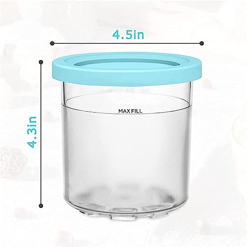 VRINO Creami Deluxe Pints, for Creami Ninja,16 OZ Pint Storage Containers Dishwasher Safe,Leak Proof Compatible NC301 NC300 NC299AMZ Series Ice Cream Maker