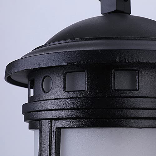 TEmkin Black Exquisite Outdoor Sconce Wall Lamp Waterproof Anti-Rust Wall Lighting Retro Creative Courtyard Wall Lights E27 Bulb Base for Patio Garden Courtyard