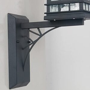 Black Solar Energy Sconce Wall Lamp Turn The Lights on and Off Automatically During The Day and Night Waterproof Wall Lights Energy Saving Outdoors Wall Lighting for Wall Landscape Exterior