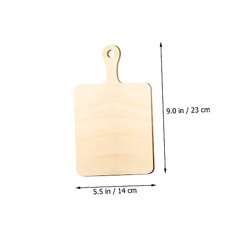 TEHAUX 6pcs Home Accessories Decor Miniture Decoration Wood Decor Kindergarten Mini Cutting Board Unfinished Board Household Craft Wood Bulk Wood Chips Small Chopping Board Wood