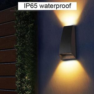 WENZIFI 6W LED Outdoor Wall Lights Up and Down Lighting IP65 Waterproof Wall Sconce Fixtures Die Cast Aluminum Wall Mounted Lamps for Porch Courtyards Garage Foyer Front Door