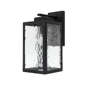 MARTEXBUY Wall-Mounted Outdoor Lights, Dusk to Dawn Exterior Light Fixture, Aluminum Waterproof Porch Light, Outside Wall Lanterns Wall Lights Wall Lamp, Black Wall Sconce for Garage House