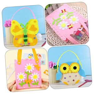 TOYANDONA 5 Sets DIY Handbag Kids Purse Kids Suit Case Candy Kit Sewing Crafts Beginners My First Sewing Kit My First Sewing Bag Cartoon Handbag. Delicate Handbag Portable Bag Storage Bag