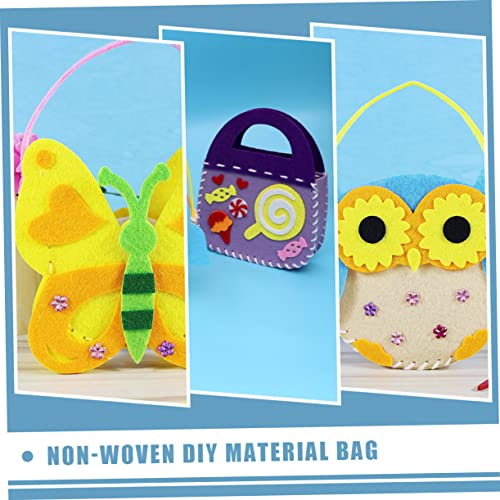 TOYANDONA 5 Sets DIY Handbag Kids Purse Kids Suit Case Candy Kit Sewing Crafts Beginners My First Sewing Kit My First Sewing Bag Cartoon Handbag. Delicate Handbag Portable Bag Storage Bag