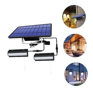 DOITOOL 1 Set Solar Wall Light Solar Lights Solar Powered Lights Outdoor Sconce Lights Indoor Solar Charging Solar Light Outdoor Sconce LED Solar Light Black LED Abs