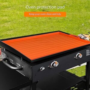 AZURAOKEY 17in/22in/28in/36in Griddle Silicone Protective Mat Cover, BBQ Griddle Heavy-Duty Food Grade Silicone Grill Mat Easy to Clean Barbecue Cover Cooking Accessory