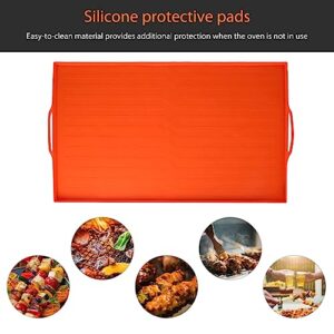 AZURAOKEY 17in/22in/28in/36in Griddle Silicone Protective Mat Cover, BBQ Griddle Heavy-Duty Food Grade Silicone Grill Mat Easy to Clean Barbecue Cover Cooking Accessory