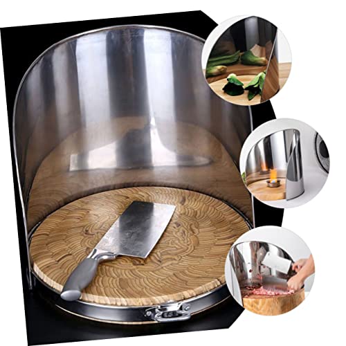 Cabilock Sink Screen Metal Screen Round Cutting Board Black Cutting Board Grill Weight Press Cutting Boards for Kitchen Dishwasher Safe Kitchen Accessory Compact Cutting Board Guard Baffle