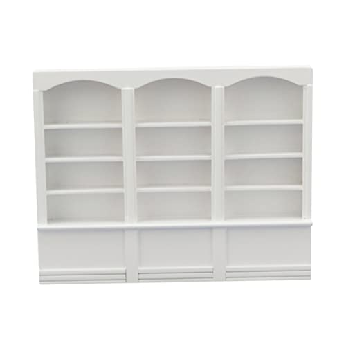 LIFKOME 1pc Mini Furniture Accessories Decked Accessories Book Display Case Mini Bookshelf Wooden Bookcase Locker Display Shelves Locker Miniture House Furniture Mini Furniture Accessory