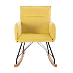 leige relax rocking chair velvet upholstered rocker chair lounge chair cushion for living room