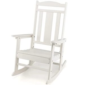 zjhyxyh rocking chair all weather rocking chair high back porch white