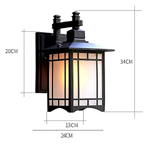 TAMSOI LED Outdoor Wall Light Fixtures Outdoor Wall Lanterns Waterproof Small Wall Sconce Black Metal Porch Lights Outside Lighting Wall Mount E27 for Garage Driveway Patio