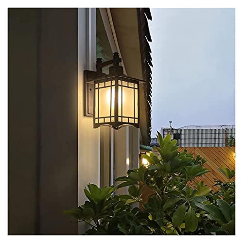 TAMSOI LED Outdoor Wall Light Fixtures Outdoor Wall Lanterns Waterproof Small Wall Sconce Black Metal Porch Lights Outside Lighting Wall Mount E27 for Garage Driveway Patio