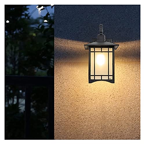 TAMSOI LED Outdoor Wall Light Fixtures Outdoor Wall Lanterns Waterproof Small Wall Sconce Black Metal Porch Lights Outside Lighting Wall Mount E27 for Garage Driveway Patio