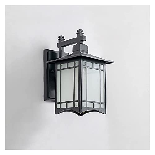 TAMSOI LED Outdoor Wall Light Fixtures Outdoor Wall Lanterns Waterproof Small Wall Sconce Black Metal Porch Lights Outside Lighting Wall Mount E27 for Garage Driveway Patio