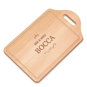 maverton engraved cutting board for couples - personalized chopping desk for wedding - bamboo butcher block for newlyweds - serving tray for anniversary - home accessory - family