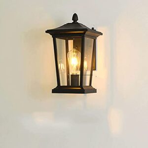 fxj outdoor wall sconce exterior light wall mount porch lamp fixture rustproof waterproof rustic matt black front door lighting (color : a)