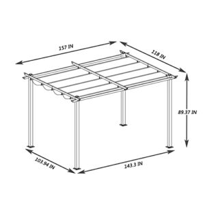 All Cedar Wooden Pergola Kit - Wind Rated at 100 MPH, Perfect for Outdoor Entertaining and Relaxation