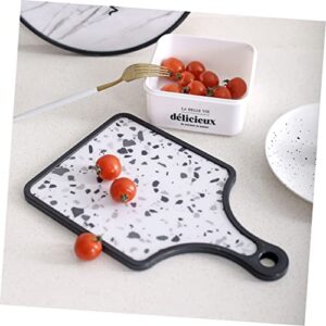 BESTonZON Fruit Tray Plastic Trays Wooden Trays Kitchen Chopping Tray Kitchen Cutting Board Wooden Carving Board Safe Chopping Board Cutting Sheets for Kitchen Plastic Cutting Board Terrazzo