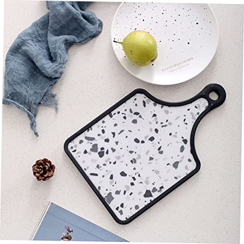 BESTonZON Fruit Tray Plastic Trays Wooden Trays Kitchen Chopping Tray Kitchen Cutting Board Wooden Carving Board Safe Chopping Board Cutting Sheets for Kitchen Plastic Cutting Board Terrazzo