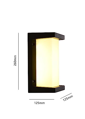 EAUSO Modern LED Wall Light Waterproof Exterior Outdoor Porch Sconce Lamp Fixture 18W