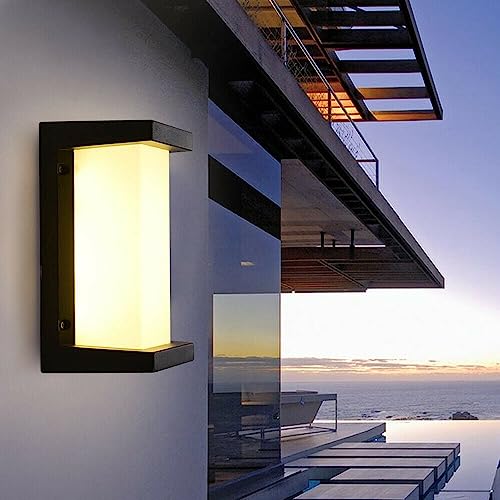 EAUSO Modern LED Wall Light Waterproof Exterior Outdoor Porch Sconce Lamp Fixture 18W