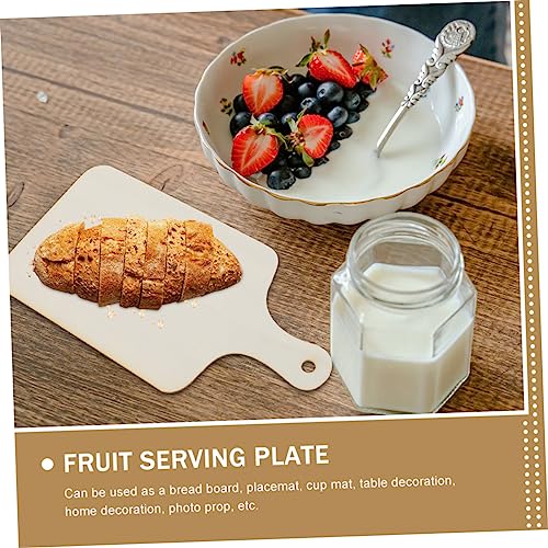 KJHBV 3pcs DIY Tray Small Cutting Board Wood Marble Tray Jewelry Tray Cheese Tray Steak Cutting Board Mini Cutting Wood Breadboard Crafting Chopping Board Fruit Serving Plate Brown Food