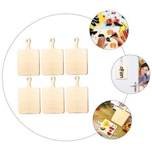 CORHAD 6pcs Home Accessories Decor Wood Chopping Boards Wood Decor Interesting Kindergarten Home Supplies Chopping Board Set Cutting Board Decorate Mini Cut Wood Accessories Wooden