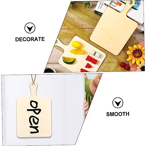 CORHAD 6pcs Home Accessories Decor Wood Chopping Boards Wood Decor Interesting Kindergarten Home Supplies Chopping Board Set Cutting Board Decorate Mini Cut Wood Accessories Wooden