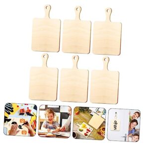 CORHAD 6pcs Home Accessories Decor Wood Chopping Boards Wood Decor Interesting Kindergarten Home Supplies Chopping Board Set Cutting Board Decorate Mini Cut Wood Accessories Wooden