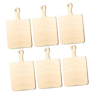 kjhbv 6pcs home accessories decor wooden decor in bulk craft wood chopping board set small chopping board wood chips cutting board decorate small cheese dining table wood