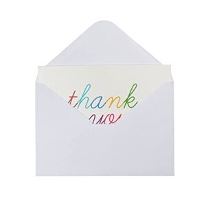 Rainbow Thank You Cards with Envelopes, Bulk Boxed Set (4x6 In, 144 Pack)