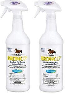 bronco e equine fly spray (32 oz trigger spray - 2 pack)