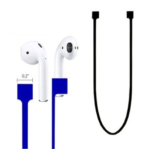 MOTANAR AirPods Straps, Soft Silicone Sport Earphones Anti-Lost Strap, Colorful Wire Cable Connector for Apple Airpods Wireless Bluetooth Earphones (6 Pack)