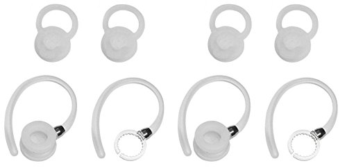 Zotech 10 pcs Set 4 Earhooks 2 Small 2 Medium 2 Large Eargels for Motorola Elite Flip HZ720 HX550 H19txt H19 H17txt H17 H525 H520 Boom 89605N Bluetooth Headset Ear Hooks Loops Clips Ear Gel Tip