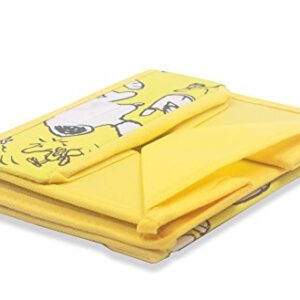 FINEX Yellow Snoopy Foldable Storage Organizer Box for Desk - with Removable Drawer