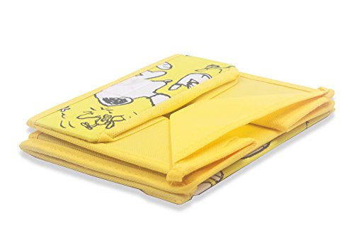 FINEX Yellow Snoopy Foldable Storage Organizer Box for Desk - with Removable Drawer