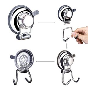 Mac Home Life Heavy Duty Suction Cup Double Hook - Perfect for Glass and Mirrors, Wreath Hanger, Towel Hooks, Loofah Holder, Hanger for Kitchen/Bathroom Accessories, Strong But Won't Damage Paint!