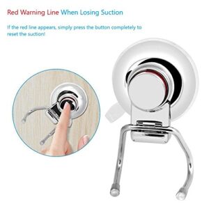 Mac Home Life Heavy Duty Suction Cup Double Hook - Perfect for Glass and Mirrors, Wreath Hanger, Towel Hooks, Loofah Holder, Hanger for Kitchen/Bathroom Accessories, Strong But Won't Damage Paint!